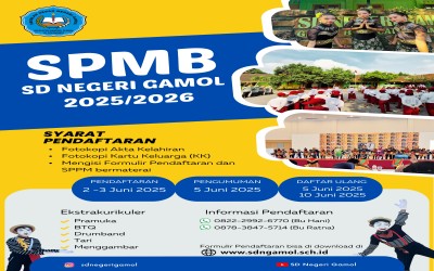 SD Negeri Gamol Buka Pendaftaran SPMB Tahun Ajaran 2025/2026: Mencetak Generasi Cerdas dan Berkarakter